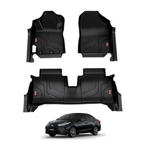 แผ่นรองสำหรับรถยนต์ TPE สำหรับ Toyota Vios 2018 + ทนทานเสื่อสำหรับรถไม่มีกลิ่นออกแบบได้ตามที่ต้องการสำหรับทุกฤดูกาล - Product Image 1