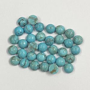 Venta en línea de cabujón en forma de cúpula turquesa de matriz Natural de grado AAA de 4mm a 10mm, piedras preciosas calibradas sueltas para la fabricación de joyas - Product Image 4