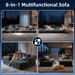 Canapé convertible en forme de L en tissu moderne Alibabaa 2026 pour salon, chambre à coucher, appartement, livraison directe, commerce électronique - Product Image 5