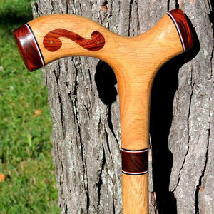 REASONS Price Adjustable Wooden Cane with Multiple Knots Strong Wooden Walking <b>Stick</b> for Elders by Standard International - Product Image 1