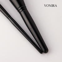 Ensemble de pinceaux de maquillage pour le visage de luxe Vonira Beauty Manufacturer, couleur noire, ferrules en cuivre, Juego De Brochas De Maquillaje Esenciales