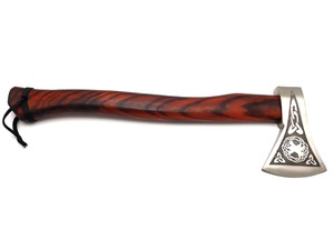 High Carbon Steel DIY Grade <b>Axe</b> with Embossed Head and Wood Handle for Outdoor <b>Camping</b> & Industrial Cutting Applications - Product Image 4