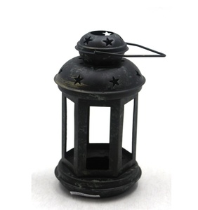 โคมไฟเหล็ก/แก้ว7ดาว7หลุมด้านบน5ดาวสีดำด้านสำหรับตกแต่งคริสต์มาสทำด้วยมือ - Product Image 1