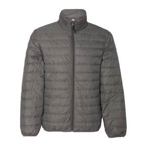 Men's Classic Packable Down Puffer <b>Jacket</b> Winter Sheep Skin Casual Style <b>Weatherproof</b> Breathable Zipper Closure Cotton Filling - Product Image 1