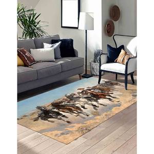 Alfombra Decorativa para Oficina, Alfombra con Diseño de los Cuartos Soldados que Mueven a los Caballos LED, Alfombra Impresa, Alfombra de Terciopelo - Product Image 3