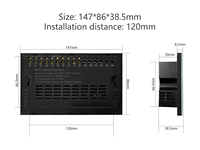 Interruptor de Luz Táctil Inteligente WiFi/Zigbee UEMON para Automatización del Hogar, 8 Canales, Plástico, para Garaje y Hotel