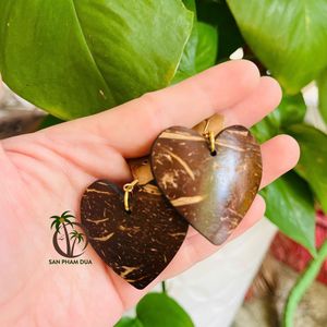 Bijoux en coquille de noix de coco naturelle | Boucles d'oreilles, colliers et bracelets Boho faits à la main | Accessoires de mode durables - Product Image 2