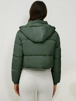 Style court 100% chaud ajusté doudoune doudoune pour hommes femmes en plein air hiver porte coton remplissage véritable