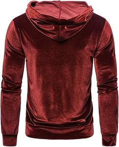 Liso teñido de peso pesado Comprar Sudadera con capucha de terciopelo Hombres y mujeres Sudadera con capucha Transpirable Color sólido Servicios OEM para la temporada de invierno - Product Image 2