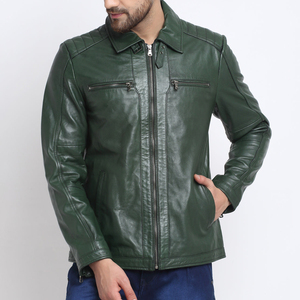 Chaqueta de Cuero Auténtico de Vaca para Hombre, Elegante y Exigente, Diseño Personalizado y Bordado, Chaqueta de Cuero Suave y Cómoda para Hombre - Product Image 1