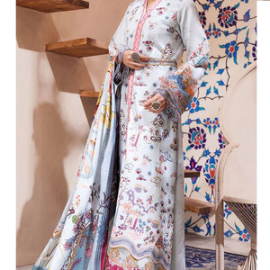 Vestidos bordados de 3 piezas para mujer, colección de vestidos bordados con cuello y estampado, estilo paquistaní, 2023 - Product Image 6