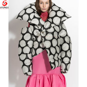 Chaqueta acolchada de Invierno para mujer con cuello levantado, diseño informal acolchado con capucha, tela de lona al por mayor del proveedor - Product Image 6