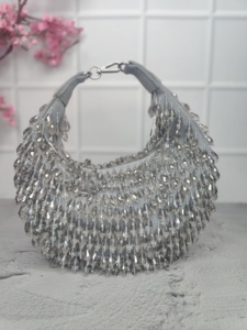 Bolso de mano para mujer de alta calidad para fiestas y ocasiones especiales, entrega de cuentas de perlas originales - Product Image 2