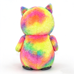 ตุ๊กตานกฮูกย้อมสีนีออนรุ้งสุดน่ารัก ตุ๊กตานกฮูกตาโตสีม่วงวิบวับ นุ่มนิ่ม นั่งได้ - Product Image 5