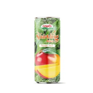 Bebida brillante de Mango de gran sabor fresco, con agua carbonizada, OEM/ODM