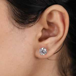 Boucles d'oreilles solitaires en diamant de laboratoire écologiques, bijoux de luxe durables - Product Image 3