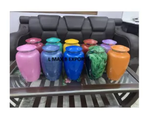 Unique Premium Rainbow Color Aluminium Adult Cremation Urns from L MAX B EXPORTS Wholesale & Distibuter Price