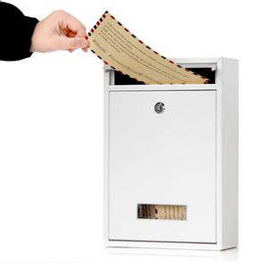 Buzón montado en pared de alta calidad, decoración colgante de acero inoxidable galvanizado blanco, seguridad Extra, gran capacidad, OEM ODM - Product Image 2