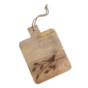 Planche de service Chidiya Sculptée à la main Bois de manguier Fromage Charcuterie Planche de service - Product Image 1