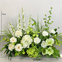 Bruidsbloemen voor op de vloer, moderne Monet-tuin, kunstmatige zijden bloemenarrangement, afneembaar, bosachtige etalage
