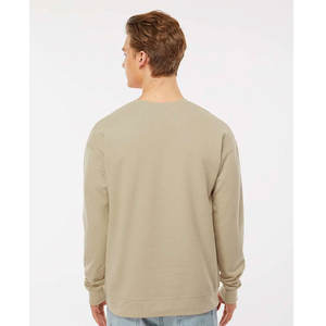 Sudadera holgada con cuello redondo de color sólido para hombre con logotipo personalizado y sudaderas informales lisas de algodón 100% para hombre, sudadera lisa con cuello redondo - Product Image 3