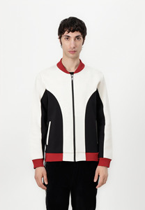 Latest Stylish Red Ribbed collar With Cuff <b>Varsity</b> <b>Jacket</b> For <b>Men</b> Button Letterman College Baseball <b>Bomber</b> <b>Jacket</b> - Product Image 4