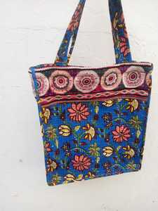 กระเป๋าช้อปปิงผ้าพิมพ์ลายสไตล์อินเดียสำหรับผู้หญิงแฟชั่นฤดูร้อนปักลายเหยือกฤดูหนาว - Product Image 4