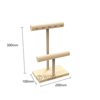 Support de présentation rotatif en bois pour magasin de détail, porte-clés, chapeau, cravate, sac à main, porte-clés, chaussettes, avec crochets