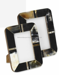 Cadre photo moderne et élégant en métal avec corne de buffle et de boeuf Cadres de table muraux Chambre à coucher et bureau par Falak World Export - Product Image 1