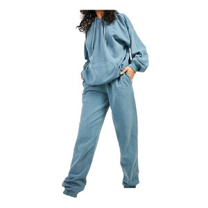 Chándal de manga larga de alta calidad 100% algodón dos 2 piezas conjunto de chándal para mujer ropa chándal de verano - Product Image 4