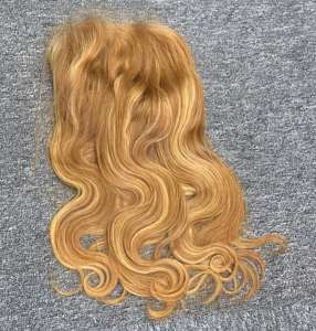 วิกผม100% บริสุทธิ์จากเวียดนามวิกผมดิบวิกผมลอนสีเปียโน HD เครื่องขยายลูกไม้สองชั้น100กรัม - Product Image 3
