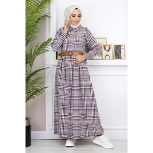 Vestido Informal Mega Merchant con Detalle de Botones, 100% Algodón - Product Image 3