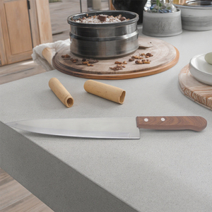 Venta al por mayor personalizado de calidad superior OEM ODM directo de fábrica Ultra Sharp High Carton cuchillo de Chef de acero inoxidable con mango de madera - Product Image 4