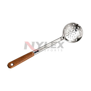 Espumadera de Acero Inoxidable de Alta Calidad con Mango de Madera, Plateada, Duradera, de 10 ml, Utensilio de Cocina para Uso Diario - Product Image 2