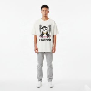 เสื้อยืดสตรีทแวร์ผู้ชายคุณภาพสูงปี 2026 ผ้าฝ้าย 100% สไตล์วินเทจ พร้อมลายพิมพ์กราฟิก Glo Gang แบบกำหนดเอง - Product Image 3