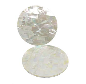 Juego de posavasos con incrustaciones de resina de alta calidad, alfombrillas de té y café de madreperla, accesorios de mesa - Product Image 4