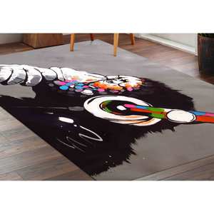 Alfombra con Diseño de Mono de Banksy - Alfombra de Arte Moderno, Alfombra Impresa, con Pelo Suave - Product Image 4