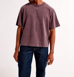 T-shirt à épaules tombantes tendance, coupe décontractée, tissu doux au toucher pour un style décontracté et un usage quotidien confortable - Product Image 5