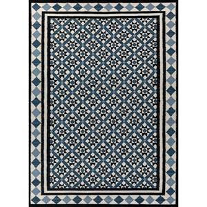 Alhambra Ivory - Alfombras de lana planas tejidas a mano con diseño geométrico de diamantes y rectángulos, alfombras de yute para el hogar, para la mesita de noche, ADWL-13160 - Product Image 1