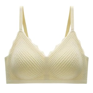 Sous-vêtement sans couture pour femme avec bonnet intérieur détachable Support d'anneau en acier Beau soutien-gorge arrière pour petite poitrine Design respirant - Product Image 4