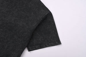 เสื้อยืดสีดำวินเทจสำหรับผู้ชายโอเวอร์ไซส์ไซส์เสื้อยืดผ้าฝ้ายรุ่นเฮฟวีเวตลำลองเสื้อยืดซักได้สำหรับผู้ชาย - Product Image 4