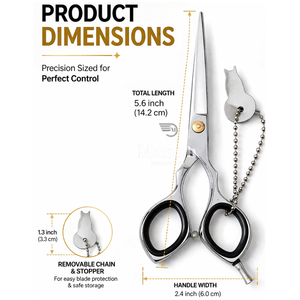 Ciseaux de coiffure professionnels 6,5 pouces en acier inoxydable, ciseaux de barbier, outil à lame droite pour salon, vis réglable, fourniture OEM - Product Image 3