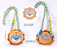 Jouets en peluche personnalisés pour la promotion en gros, sac à écouteurs en peluche mignon de 4 pouces avec clip pour téléphone, porte-monnaie en peluche pratique