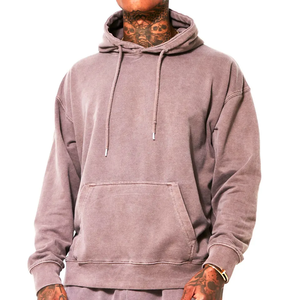 Survêtement d'hiver pour homme respirant, délavé à l'acide, décontracté, 100% coton, molleton, taille élastique, nouveau style - Product Image 3