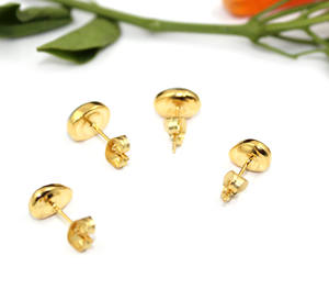 Anillo de piedra lunar natural, joyería de oro galvanizado, forma ovalada, piedra preciosa minimalista, pendiente de tuerca galvanizado de oro - Product Image 2