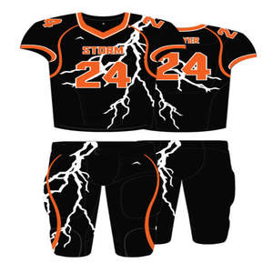 Blanco de alta calidad 2024 nueva llegada mejor proveedor logotipo personalizado y nombre del equipo impreso ropa deportiva uniformes americanos - Product Image 5