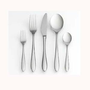 Nuevo personalizar Plata Mate pulido cubiertos elegante acero inoxidable con forma martillada sólido largo mango de diseñador juego de cubiertos - Product Image 1