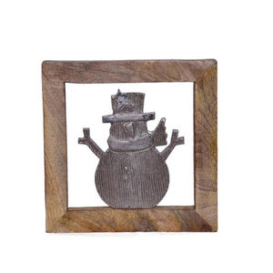 Mesa de diseño antiguo Decoración de escritorio Venta caliente de lujo Corazón de aluminio Acabado en plata en base de madera Fabricante indio Exportador - Product Image 4