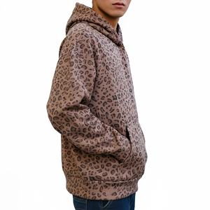 Sweat-shirts d'hiver de haute qualité pour hommes, nouveau style 2025, créez vos propres sweats-shirts pour hommes à imprimé léopard avec service OEM - Product Image 5