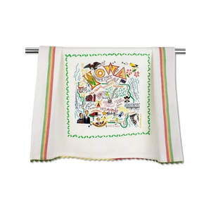 Jade Floral Motif Print Coral Pure Cotton OEKO TEX Certified Golf Pattern Rapid Dry Fade Resistant Sustainable Kitchen <b>Towels</b> - Product Image 2